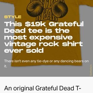 Grateful Dead Tee shirts in store now! $50 and up.